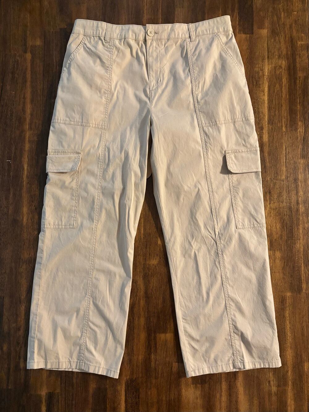 Sanctuary Women’s XXL Pants 34 x 26 Portside Cargo Crop Cotton Stretch Poplin